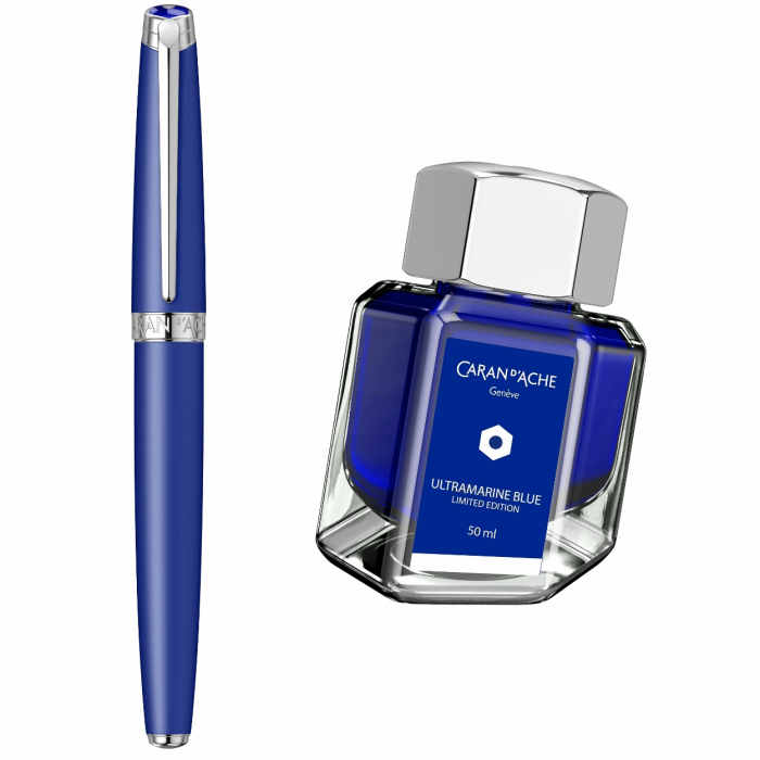 Set Stilou LE Klein Blue SRT+ Calimara Caran d'Ache [4]
