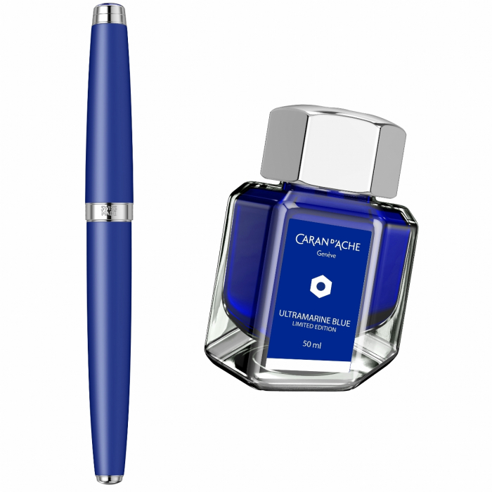 Set Stilou LE Klein Blue SRT+ Calimara Caran d'Ache [6]