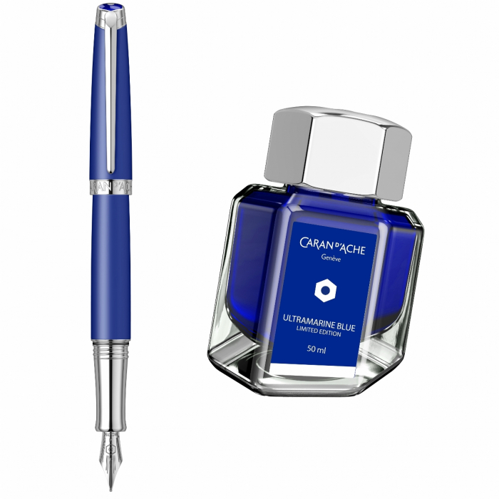 Set Stilou LE Klein Blue SRT+ Calimara Caran d'Ache [2]