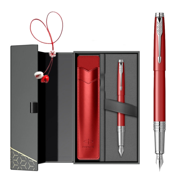 Set Stilou Parker Aster Red CT+ Caseta cadou cu etui + Martisor [3]