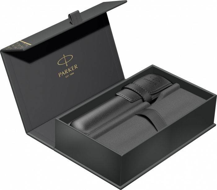 Set Stilou Parker IM Royal Achromatic Black BT in Cutie cadou cu etui, Parker  [8]