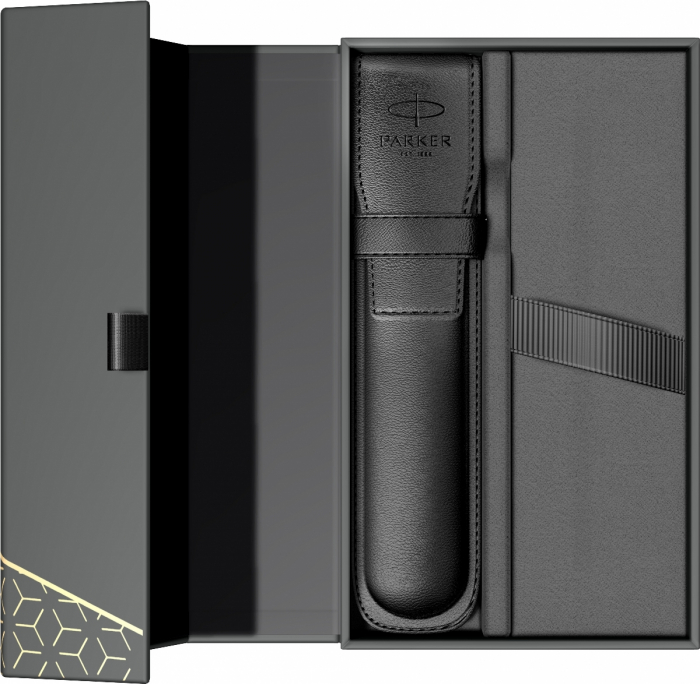 Set Stilou Parker IM Royal Black Matte CT In Cutie cadou cu etui Parker [2]