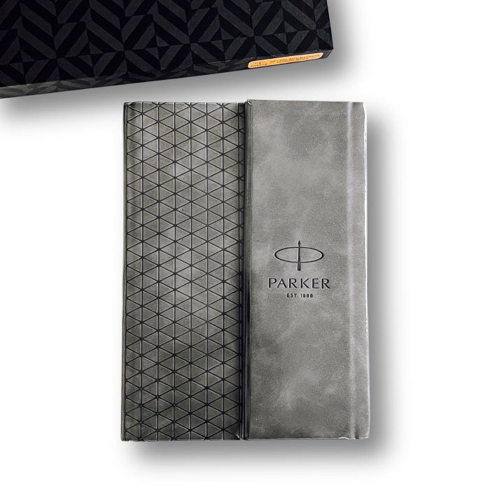 Set Stilou Parker IM Royal Light Blue Grey CT + Agenda Parker [4]