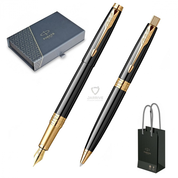 Set Stilou + Pix Aster Laque Black GT, Parker [1]