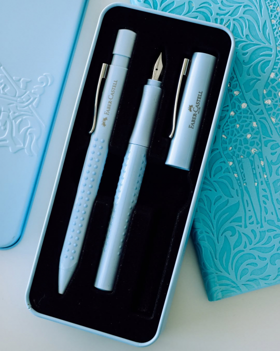 Set Stilou + Pix Grip 2010 Bleu Sky, Faber-Castell [3]