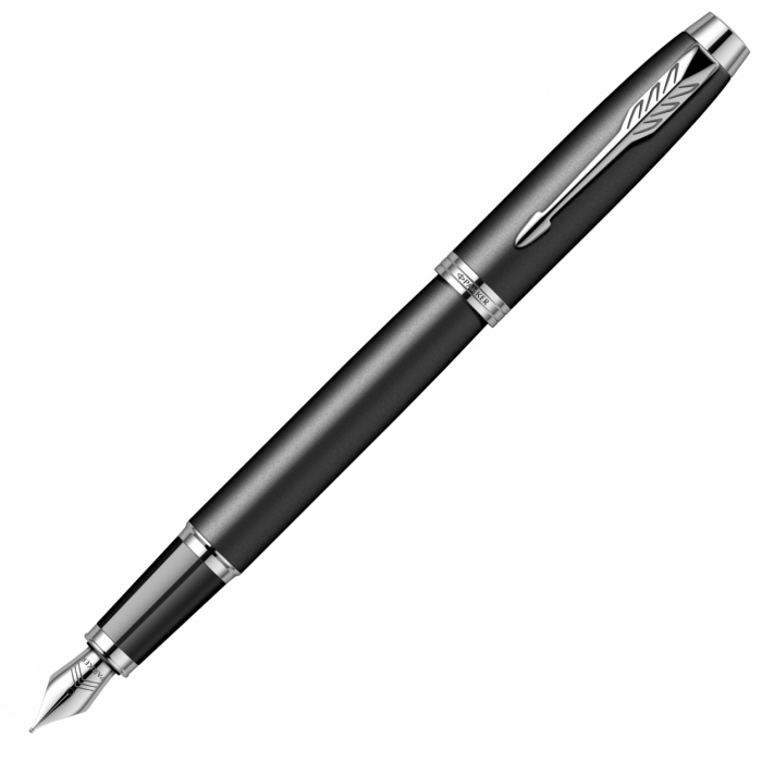 Set Stilou Parker IM Royal Black Matte CT In Cutie cadou cu etui Parker [5]