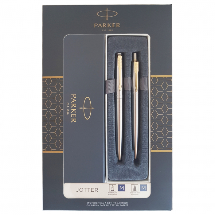 Set Stilou + Pix Parker Jotter Royal Stainless Steel GT [2]