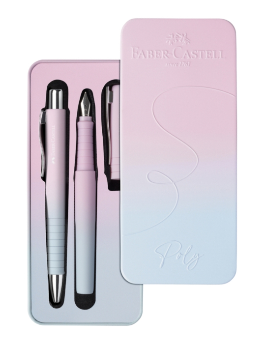 Set Stilou + Pix Poly Pen Flow Bleu-Roz, Faber-Castell [5]