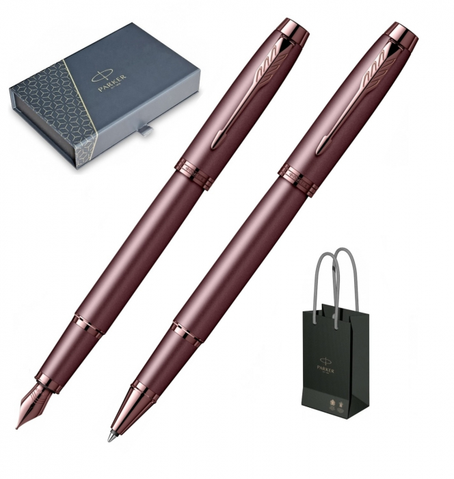 Set Stilou + Roller Parker IM Royal Monochrome Burgundy [1]