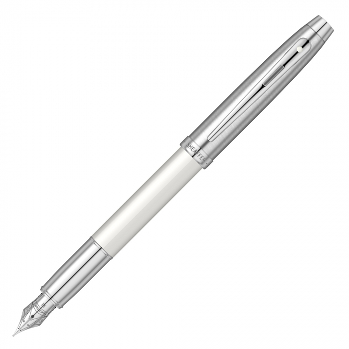 Set Stilou Sheaffer 100 Glossy White + Cutie cu Suport Card din Piele [2]