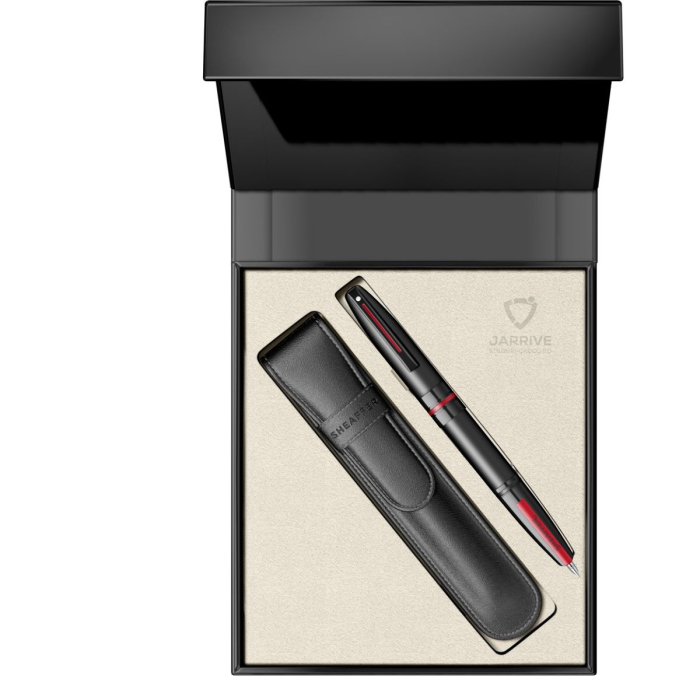 Set Stilou Sheaffer Icon Matte Black BT+ Caseta Cadou cu Etui Piele [2]