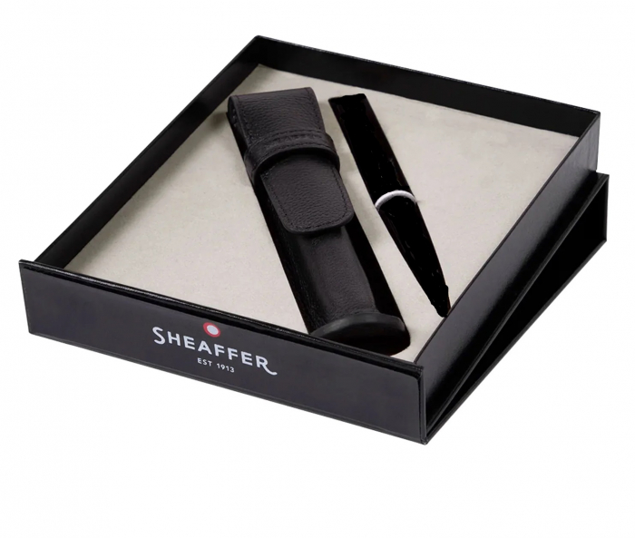 Set Stilou Sheaffer Icon Matte Black BT+ Caseta Cadou cu Etui Piele [2]