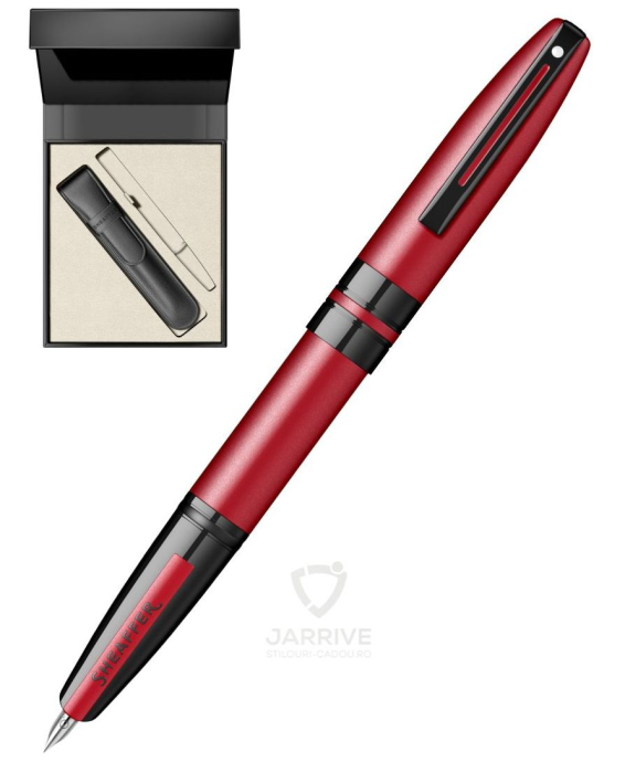 Set Stilou Sheaffer Icon Metallic Red BT + Caseta Cadou cu Etui Piele [1]