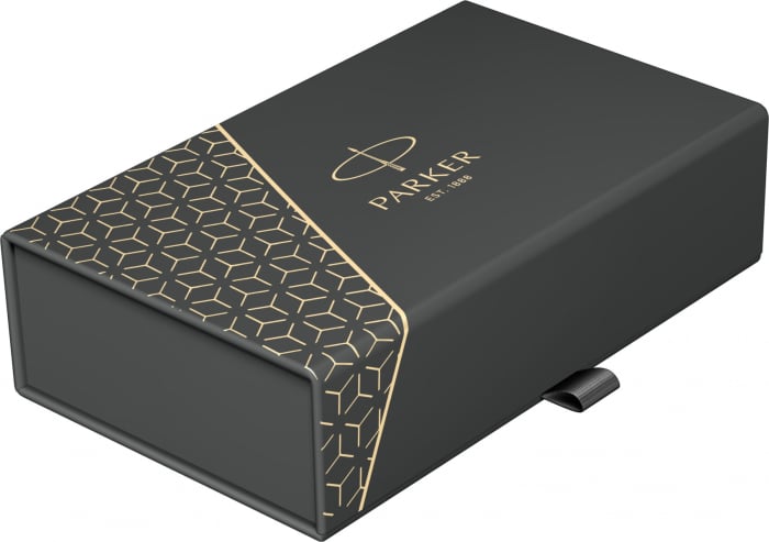 Set Stilou Sonnet Royal 18k Black CT in cutie Parker cu etui Piele, Parker [4]