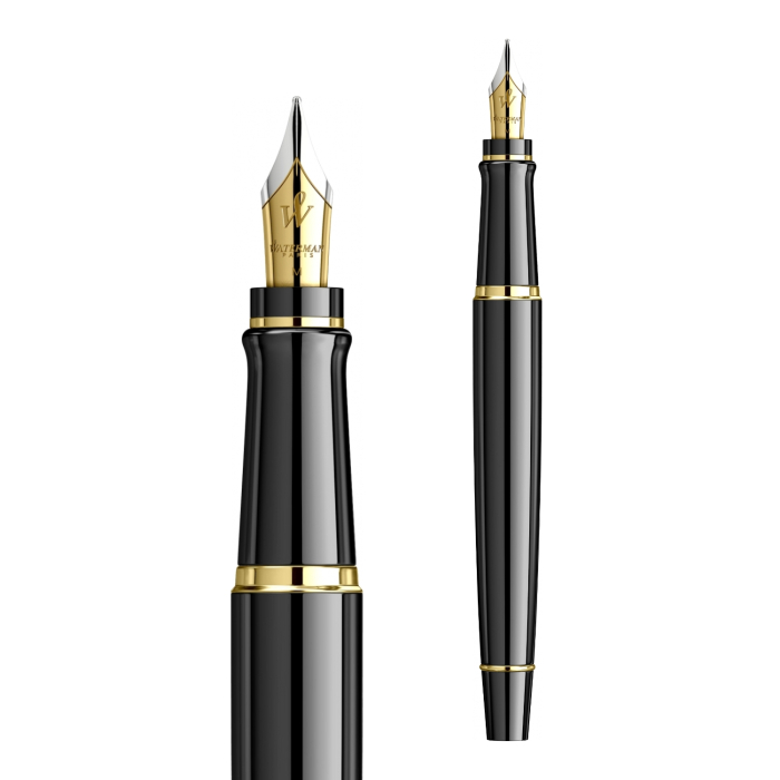 Set Stilou Waterman Expert DeLuxe Reflets de Paris Black GT + Călimară de Cerneală și Convertor [4]