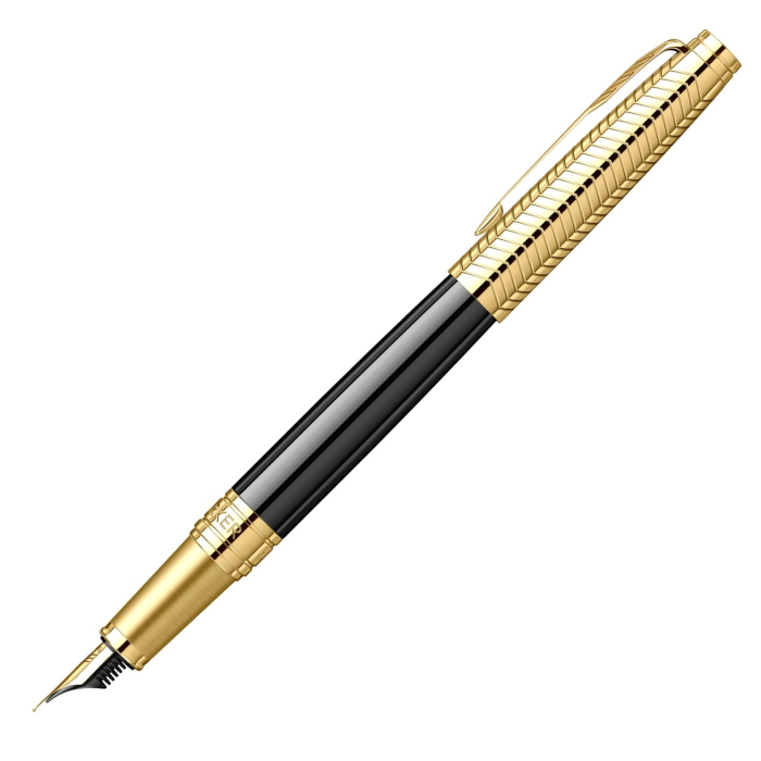Stilou Aster Chevron Black & Gold, Parker [8]