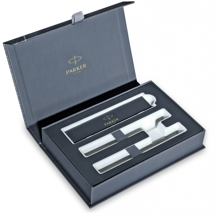 Set Stilou + Pix Aster Chevron Black & Gold, Parker [2]
