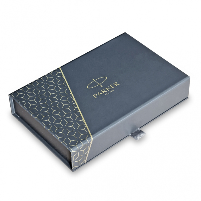 Set Stilou + Pix Aster Chevron Black & Gold, Parker [6]