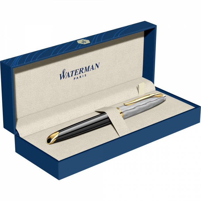 Stilou Carene SE DeLuxe Reflets De Paris Black GT Stilou 18k Nib, Waterman [4]