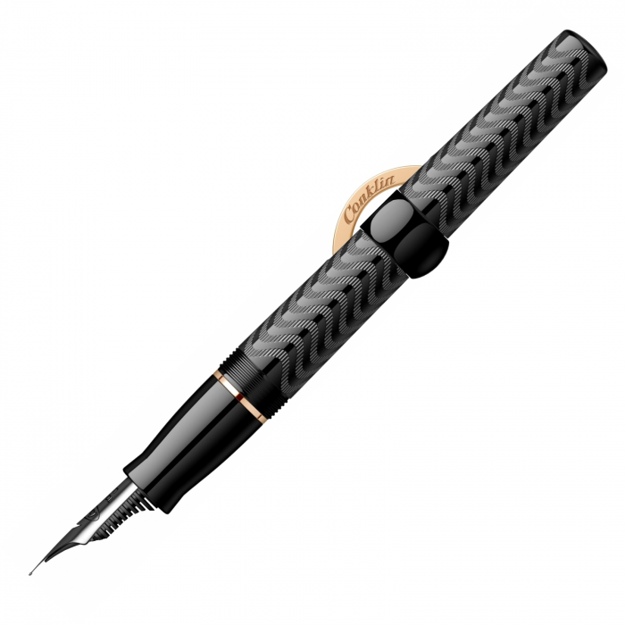 Stilou Conklin Mark Twain Crescent Filler Black Chase PGT, Conklin [5]