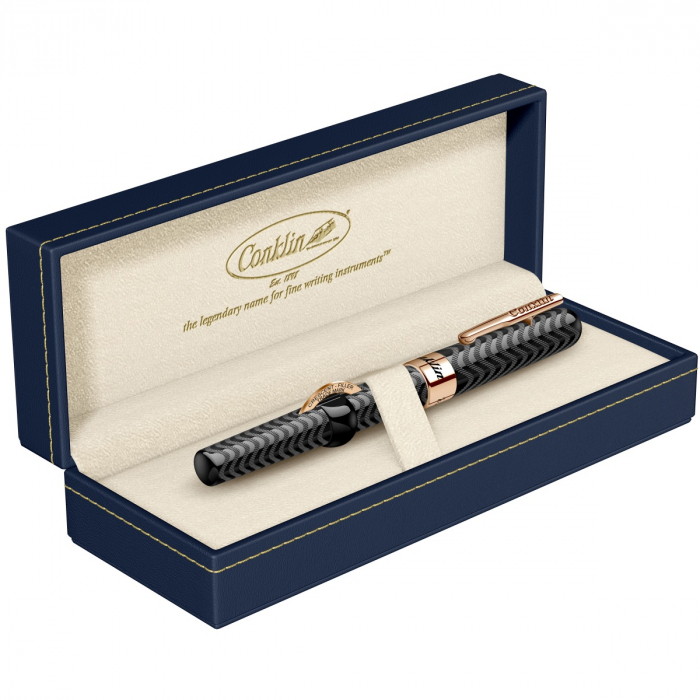 Stilou Conklin Mark Twain Crescent Filler Black Chase PGT, Conklin [13]