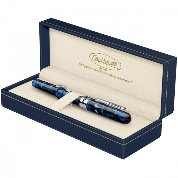 Stilou Mark Twain Crescent Filler Vintage Blue CT, Conklin  [6]