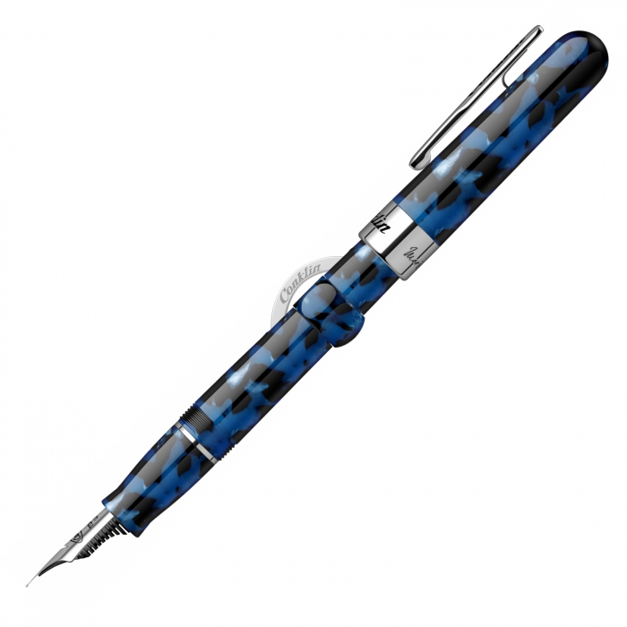 Stilou Mark Twain Crescent Filler Vintage Blue CT, Conklin  [10]