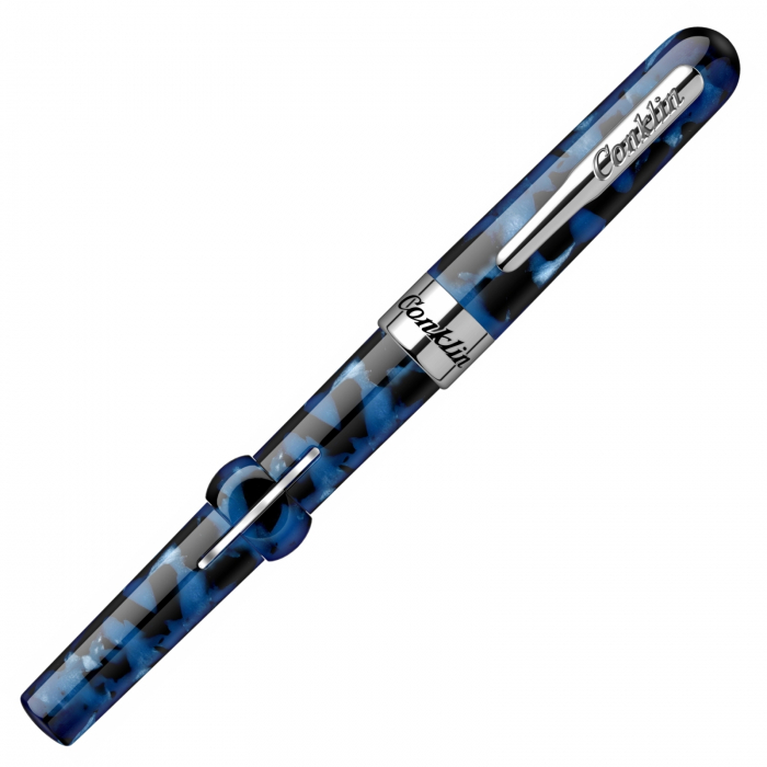 Stilou Mark Twain Crescent Filler Vintage Blue CT, Conklin  [7]