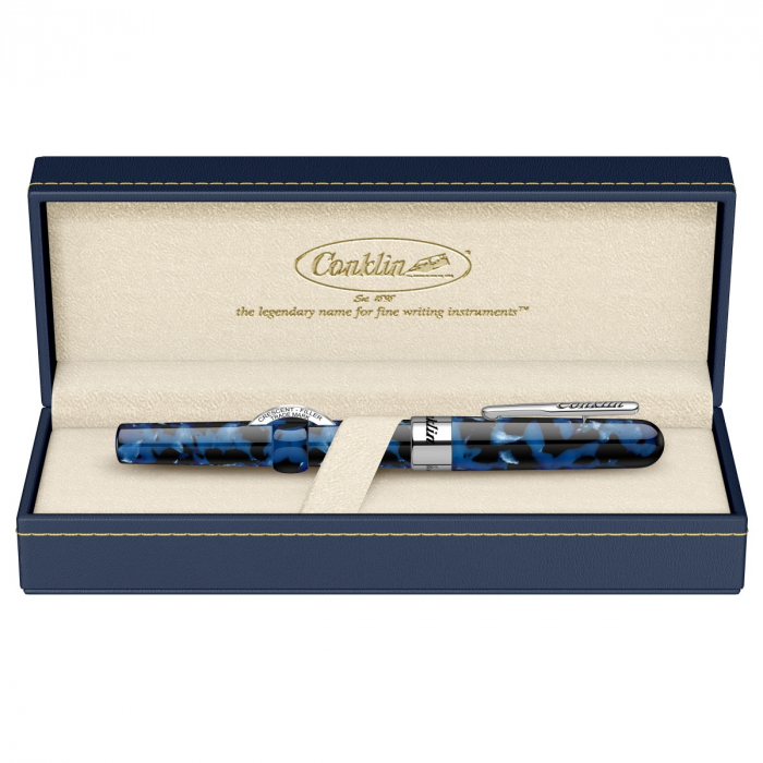 Stilou Mark Twain Crescent Filler Vintage Blue CT, Conklin  [4]
