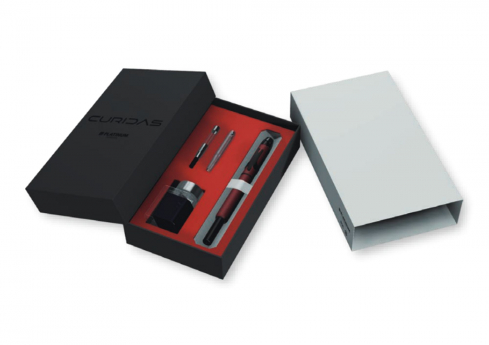 Stilou Curidas Rosu Cauciucat Pachet Special, Platinum [3]