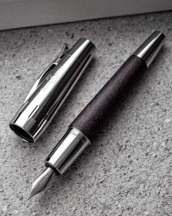 Stilou E-Motion Pearwood Negru Faber-Castell [3]