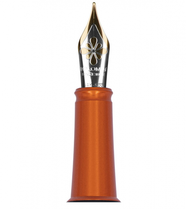 Stilou Elox Ring Black-Orange,penita 14k, Diplomat [2]