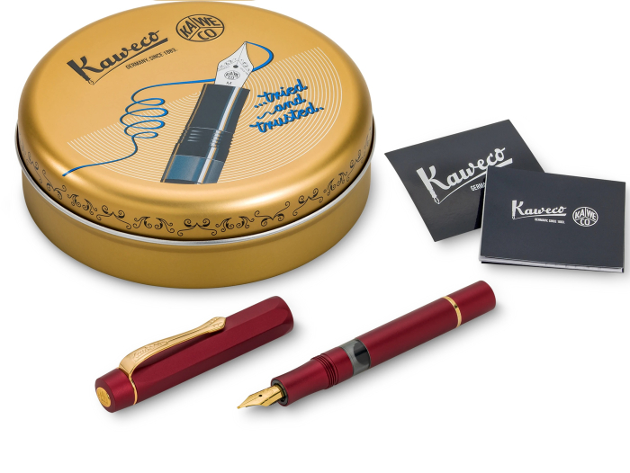 Stilou Kaweco PISTON SPORT AL Solo Set Bordeaux/Gold [2]