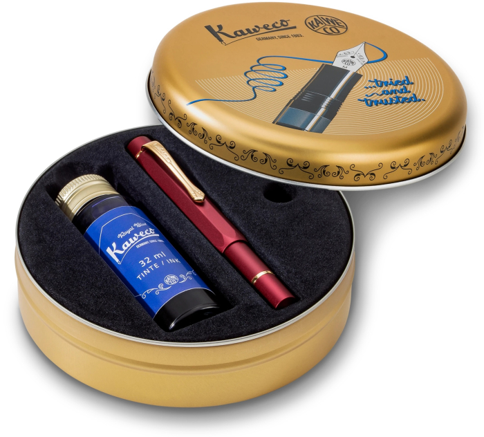 Stilou Kaweco PISTON SPORT AL Starter Set Bordeaux/Gold [9]
