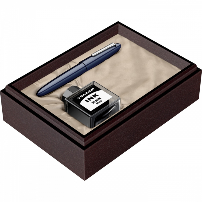 Stilou King of Pens Ringless Urushi Blue RHT 24K, King size, Sailor [10]