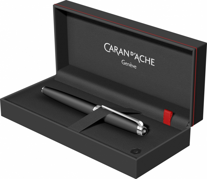 Stilou Leman Ebony Black SRT cu penita aur 18K, Caran d'Ache [2]
