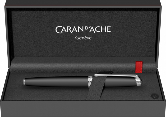 Stilou Leman Ebony Black SRT cu penita aur 18K, Caran d'Ache [9]