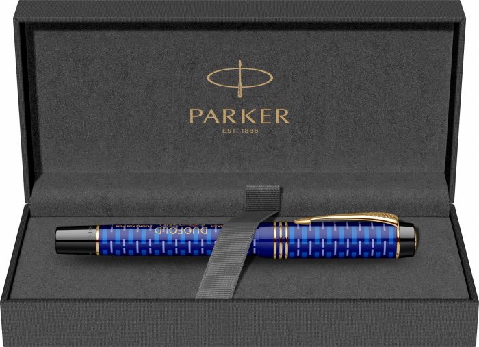 Stilou Parker Duofold Royal LE 100th Anniversary Blue GT, Centennial 18k [6]