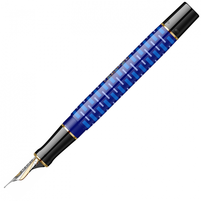 Stilou Parker Duofold Royal LE 100th Anniversary Blue GT, Centennial 18k [8]