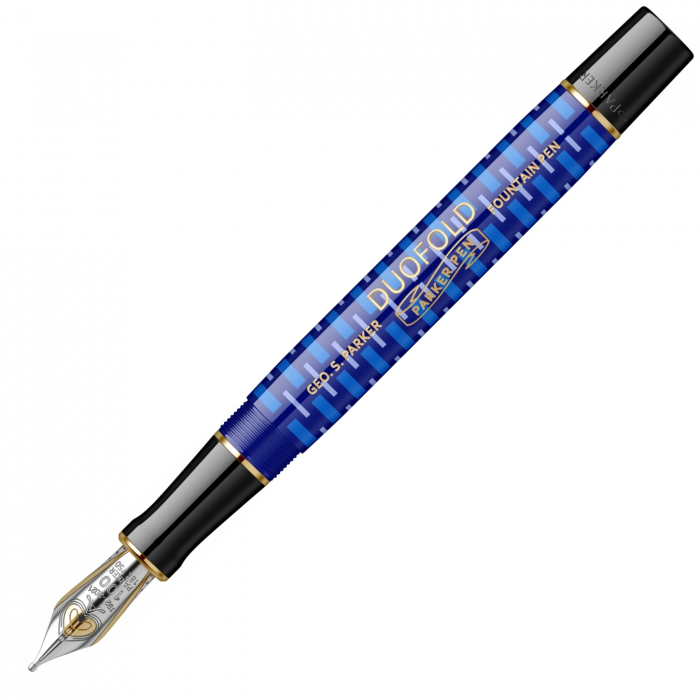 Stilou Parker Duofold Royal LE 100th Anniversary Blue GT, Centennial 18k [4]