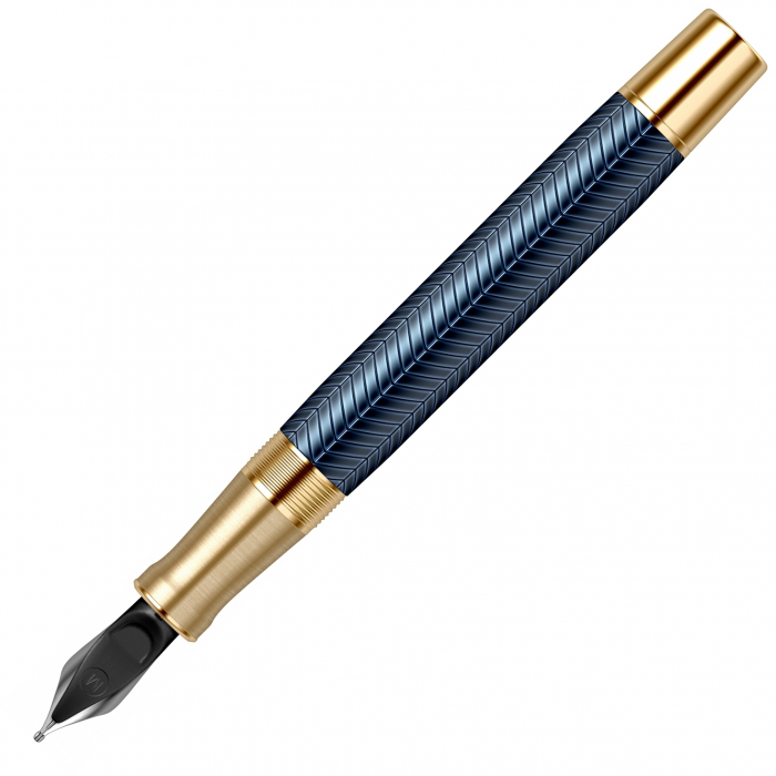 Stilou Parker Duofold Royal Centennial Prestige Blue Chevron GT [6]