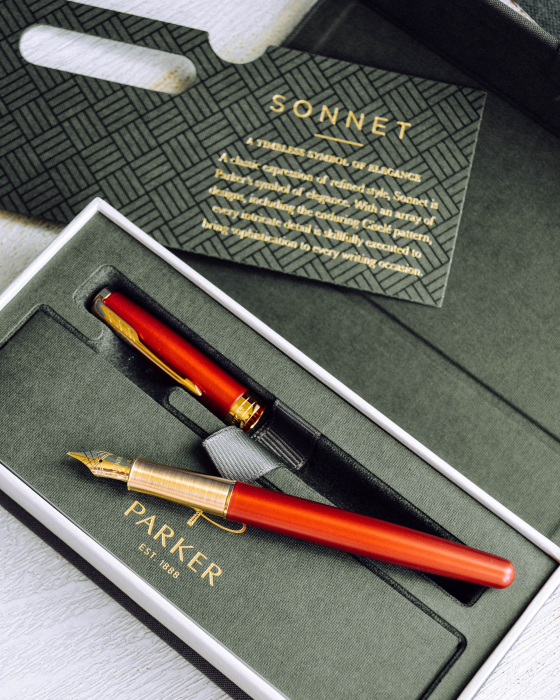 Stilou Sonnet Royal Red Lacquer GT 18K, Parker [7]