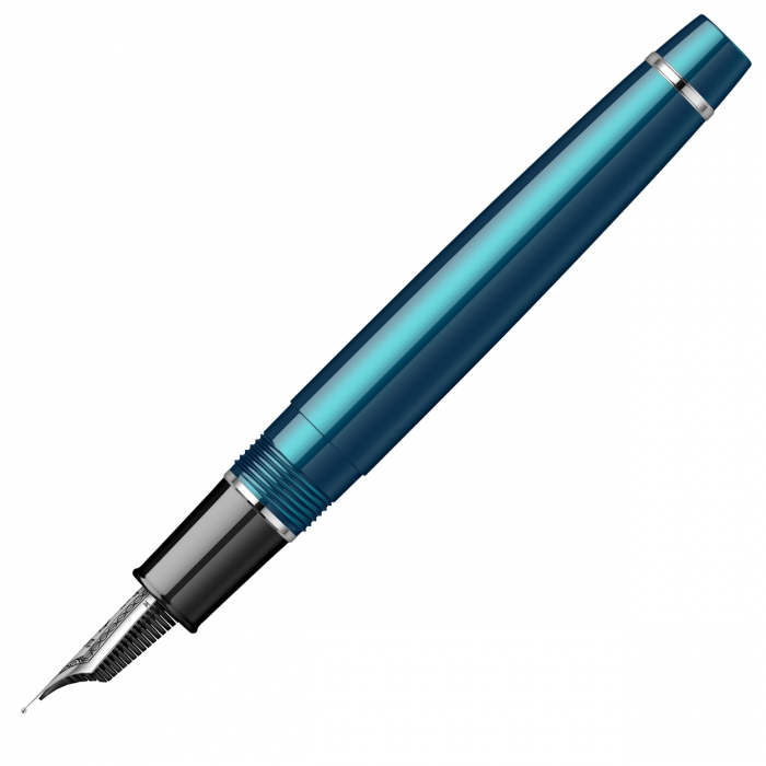 Stilou Pro Gear Slim Size Sapporo Metallic Blue RHT 14K, Sailor [8]