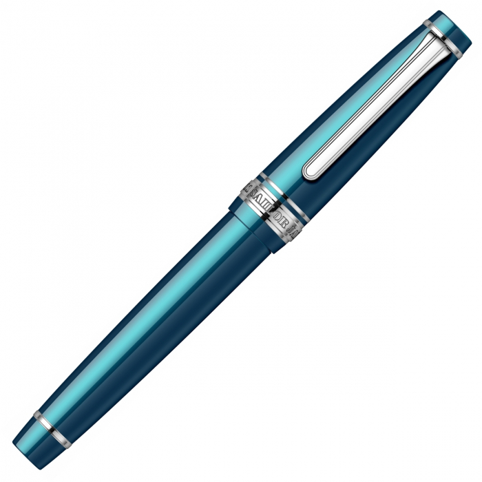 Stilou Pro Gear Slim Size Sapporo Metallic Blue RHT 14K, Sailor [3]