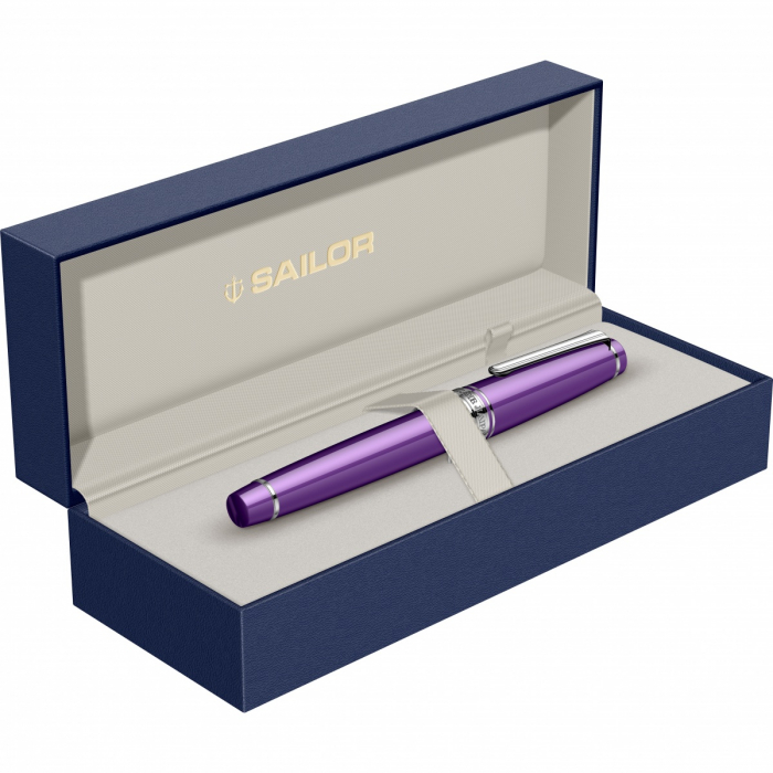 Stilou Pro Gear Sapporo Metallic Purple RHT, Slim Size 14K, Sailor [8]