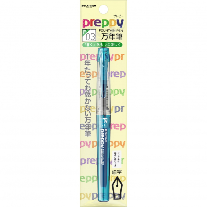 Stilou Preppy F 0.3 Albastru, Platinum [2]