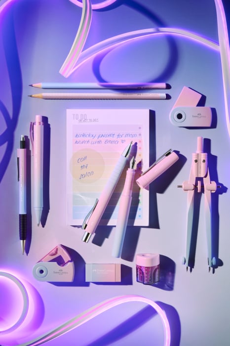 Stilou Poly Pen Flow Bleu-Roz, Faber-Castell [4]