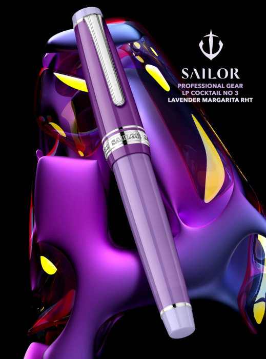 Stilou Pro Gear LP Cocktail No. 3 Blue Lavender Margarita RHT Regular Size 21K, Sailor [3]