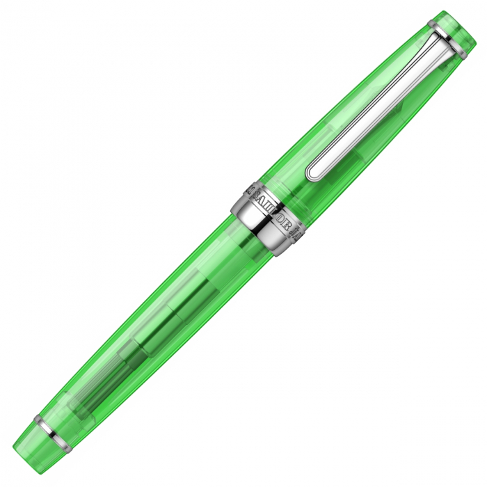 Stilou Pro Gear Transparent Green RHT, Slim Size 14K, Sailor [4]