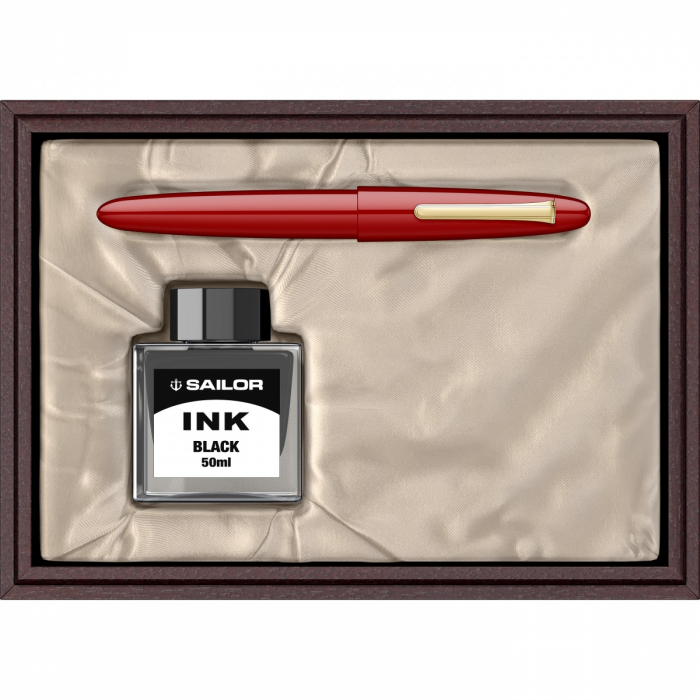 Stilou Sailor King of Pens Ringless Urushi Crimson Red GT, King Size 21k [8]